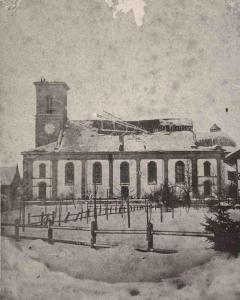 5 décembre 1879, un ouragan précipite la flèche sur l'église
