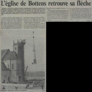 Installation de la flèche (24 Heures 19 mars 1986)