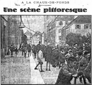 Photo hissage cloches Impartial 7 octobre 1927